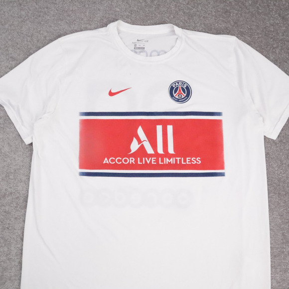 Nike Dri Fit PSG Paris Saint Germain Lionel Messi #30 White Mens XXL Shirt - Picture 5 of 9